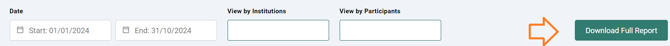 Top-right corner of the Agenda Analytics Dashboard displaying the button “Download Full Report” to export data into Excel
