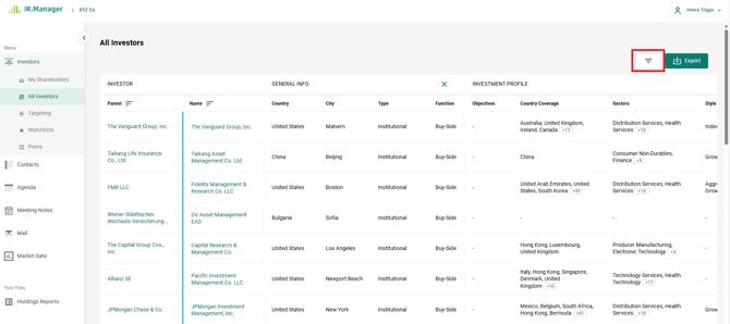 IRM - How to filter in all investors - 2025-01